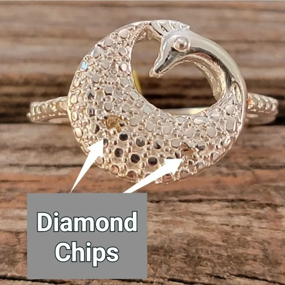 New Sterling Stylized Peacock Ring